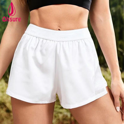 Vrouwen Gym Yoga Sports Shorts Groothandel Custom Logo 93% Polyester, 7% Spandex High Waist Elastische Waist 2 in 1 Casual Woven XS-XXL