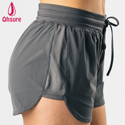 Hoogwaardige OEM High-cut Design High-waisted Athletic Sports Shorts Women Fitness Gym Run Yoga Bottoms Shorts Casual Woven