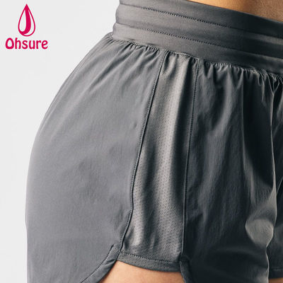 Hoogwaardige OEM High-cut Design High-waisted Athletic Sports Shorts Women Fitness Gym Run Yoga Bottoms Shorts Casual Woven