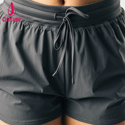 Hoogwaardige OEM High-cut Design High-waisted Athletic Sports Shorts Women Fitness Gym Run Yoga Bottoms Shorts Casual Woven