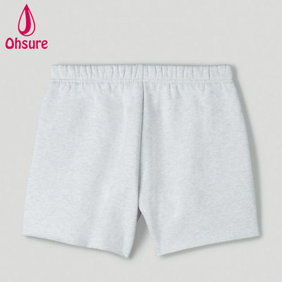 Groothandel Custom Logo High-waisted Sweat Shorts Women Fitness Gym Training Shorts High Waist Loose Inseam Pockets Raw Hem Casual