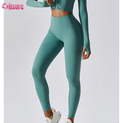 Hoge Taille Zachte Buikcontrole Sport Yoga Broek 4-Weg Rekbaar Hardlopen Gym Tights Workout Atletische Leggings