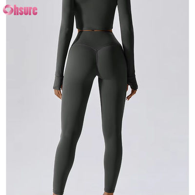 Hoge Taille Zachte Buikcontrole Sport Yoga Broek 4-Weg Rekbaar Hardlopen Gym Tights Workout Atletische Leggings