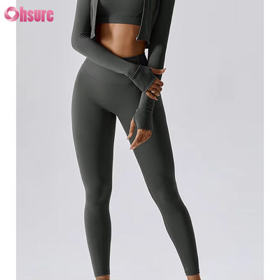 Hoge Taille Zachte Buikcontrole Sport Yoga Broek 4-Weg Rekbaar Hardlopen Gym Tights Workout Atletische Leggings