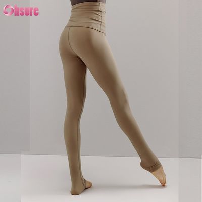Gymbroeken van gerecycled nylon en spandexmix, verstelbaar trekkoord, workout leggings voor dames, 1 stuk, hoge yoga-kleding, volledige lengte