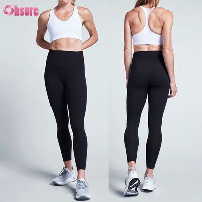 Groothandel Fabriek Bodemprijs Yoga Leggings voor Dames Hoge Compressie Sneldrogend Polyester Met Telefoonzak Workout Leggings