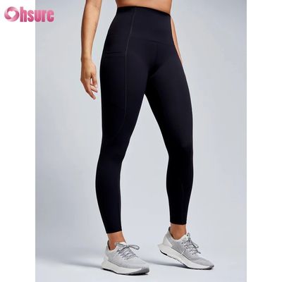 Groothandel Fabriek Bodemprijs Yoga Leggings voor Dames Hoge Compressie Sneldrogend Polyester Met Telefoonzak Workout Leggings
