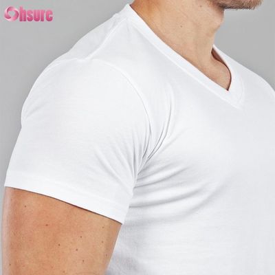 Bamboe T-shirt voor Heren Vriendelijke Stof BoksenT-shirt V-hals Bedrukking Casual Print Patroon Gebreide Spier Ondersteuning