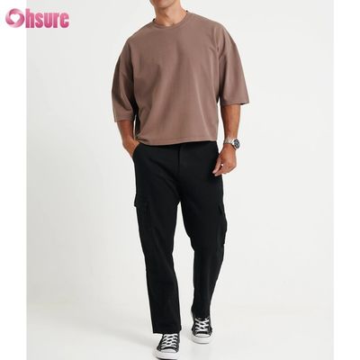 Groothandel Oversized Crew Neck Cotton T-Shirt voor mannen lichtgewicht doos