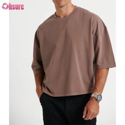 Groothandel Oversized Crew Neck Cotton T-Shirt voor mannen lichtgewicht doos