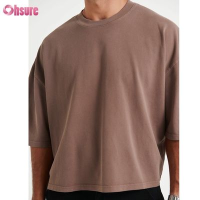Groothandel Oversized Crew Neck Cotton T-Shirt voor mannen lichtgewicht doos