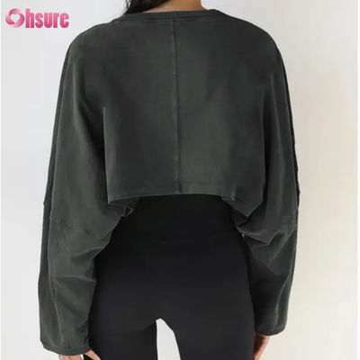 2025 Nieuwe Mode Lichtgewicht Hooded Oversized Dames Hoodies Crewneck en Jogger Crop Top