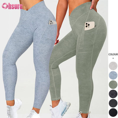 Aanpassen Gym V Waist Leggings voor vrouwen Workout Butt Lifting Yoga Broek Sport Fitness Yoga Leggings Met Pocket