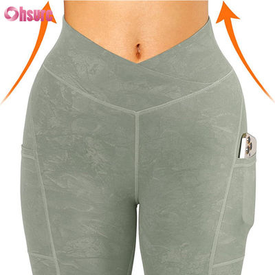 Aanpassen Gym V Waist Leggings voor vrouwen Workout Butt Lifting Yoga Broek Sport Fitness Yoga Leggings Met Pocket