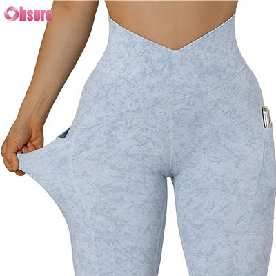 Aanpassen Gym V Waist Leggings voor vrouwen Workout Butt Lifting Yoga Broek Sport Fitness Yoga Leggings Met Pocket