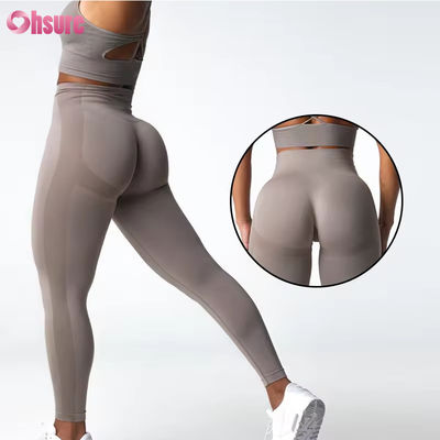 Op maat gemaakte gloednieuwe item van hoge kwaliteit Hoge taille Scrunch Butt Heupverstevigende broek GYM Fitness Yoga Leggings voor dames