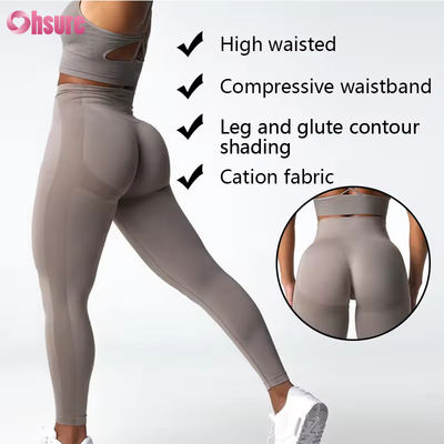 Op maat gemaakte gloednieuwe item van hoge kwaliteit Hoge taille Scrunch Butt Heupverstevigende broek GYM Fitness Yoga Leggings voor dames