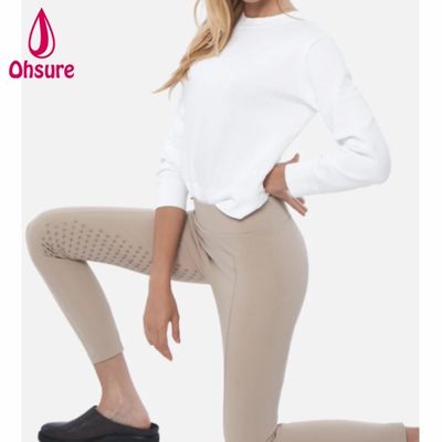 Superkwaliteit op maat Hoog taille vrouwen Ruiter Silicone Tights Paardrijden Leggings