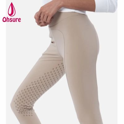 Superkwaliteit op maat Hoog taille vrouwen Ruiter Silicone Tights Paardrijden Leggings