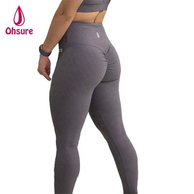 Dames Scrunch Bum Gym Leggings Elastische Taille Sport Strakke Fitness Activewear met Effen Patroon Yoga Broek
