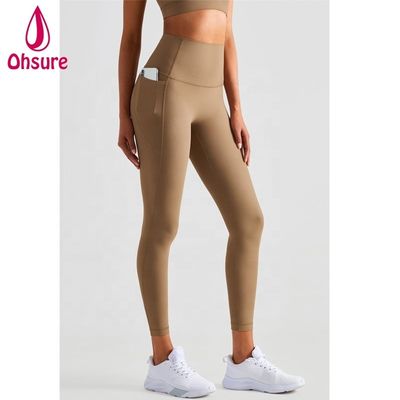 Breathable Mesh Running Pants Met Pocket Custom Yoga Leggings Voor Vrouwen Compressie Gym Tights
