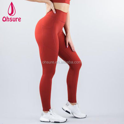 Breathable Mesh Running Pants Met Pocket Custom Yoga Leggings Voor Vrouwen Compressie Gym Tights