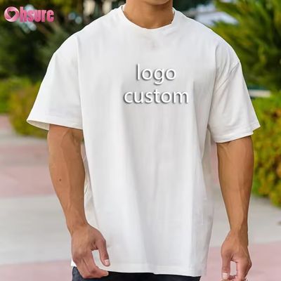 Custom Mensen Sport Top Gym Hoog Elastiek Kortmouw Fit Slim T-shirt