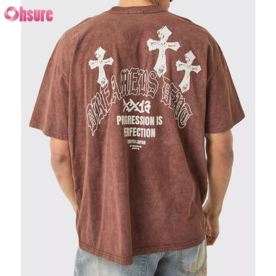 Hoge Kwaliteit Zuur Wassen Digitaal Printen Vintage Tee Sport Oversized T-shirt Custom T-shirt voor Heren