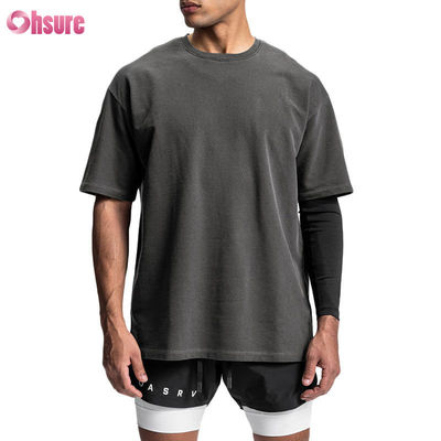 Hoge Kwaliteit Blanco Katoenen Vintage Gewassen T-shirt OEM Gym Sport Oversized Heren T-shirt