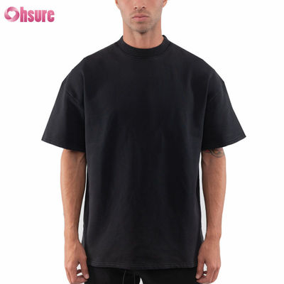 Hoogwaardig Gewassen Vintage Katoen Loose Fit Gedaalde Schouder Zwaargewicht Op maat Geprinte logo Oversized T-shirt