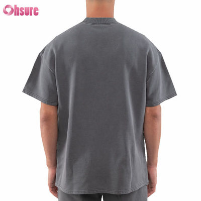 Hoogwaardig Gewassen Vintage Katoen Loose Fit Gedaalde Schouder Zwaargewicht Op maat Geprinte logo Oversized T-shirt