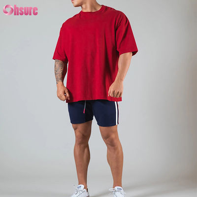 Heren Gym Bodybuilding Fitness Losse Casual Heren Oversized T-shirt Basic Stijl