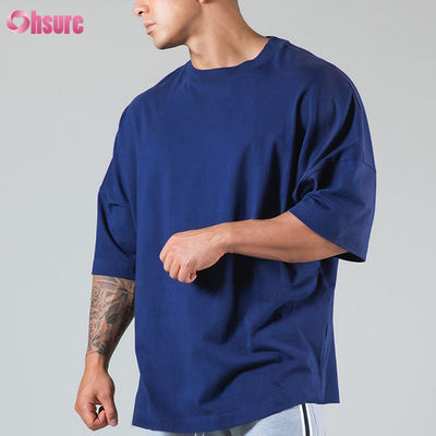 Heren Gym Bodybuilding Fitness Losse Casual Heren Oversized T-shirt Basic Stijl