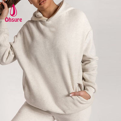 Ohsure Custom Logo Hoodies Vrouwen eenvoudige geborduurde 100% katoen losse sweatshirts oversized vrouwen essentials Hoodies casual