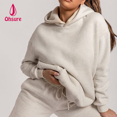 Ohsure Custom Logo Hoodies Vrouwen eenvoudige geborduurde 100% katoen losse sweatshirts oversized vrouwen essentials Hoodies casual
