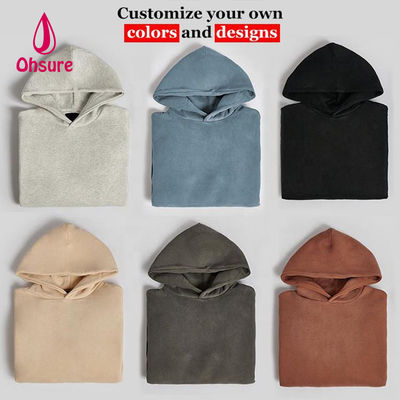 Ohsure Custom Logo Hoodies Vrouwen eenvoudige geborduurde 100% katoen losse sweatshirts oversized vrouwen essentials Hoodies casual