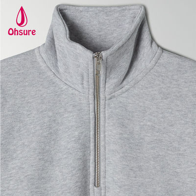 Ohsure Half Zip Pullover 1/4 Zip Sweatshirt Blank Oversized Long Sleeve Sweatshirt Vrouwen Hoodie Custom Cotton Hot Sale Vlies