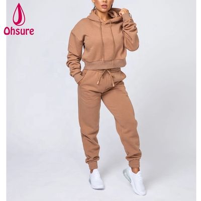 Fitnesskleding Dames Trui Tops Biologisch Katoen Fleece Sport Hoodies Puff logo Dames Workout Fitness Hoodies