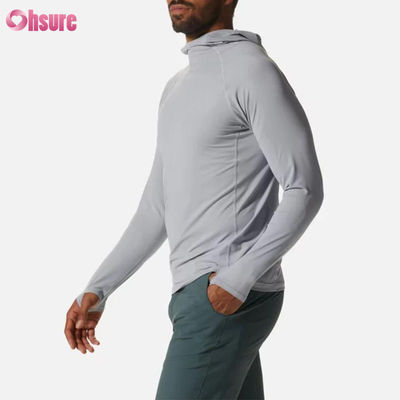Aangepaste Heren Sport T-shirt met Lange Mouwen Gym Hardlopen Nauwsluitend Zweetabsorberende Top