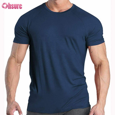 Hoogwaardige gedrukte mannengrafiek 95 katoen 5 spandex compressie T-shirt elastisch rekbaar ademend gymtje kortmouw T-shirt