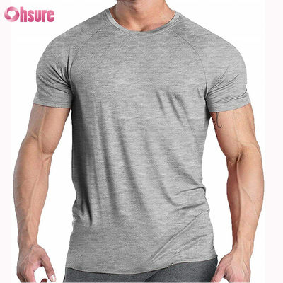 Hoogwaardige gedrukte mannengrafiek 95 katoen 5 spandex compressie T-shirt elastisch rekbaar ademend gymtje kortmouw T-shirt