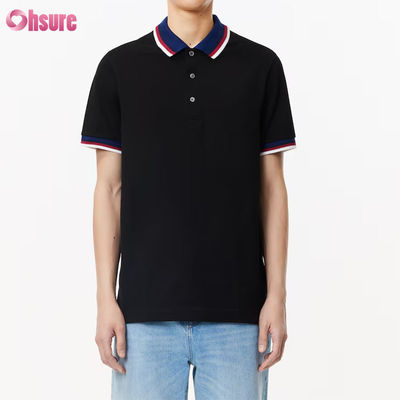 Mensen Premium Raglan voor polo shirt Regular Fit Sporty stijl met dubbele contrast kraag gebreide stof