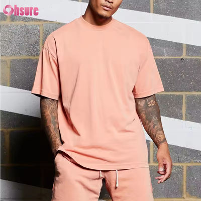 Aangepaste logo Workout Kleding Sportkleding Zwaargewicht Vintage Katoen Zuur Gewassen Oversized Hardlopen Fitness Gym Shirts Heren