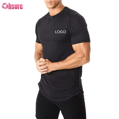 Groothandel US Grootte Fitness Kleding Gym Sport T-shirts voor mannen ademend High Elastic Quick Dry Running Slim Fit T-shirts