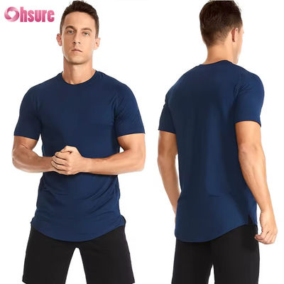 Groothandel US Grootte Fitness Kleding Gym Sport T-shirts voor mannen ademend High Elastic Quick Dry Running Slim Fit T-shirts