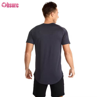 Groothandel US Grootte Fitness Kleding Gym Sport T-shirts voor mannen ademend High Elastic Quick Dry Running Slim Fit T-shirts