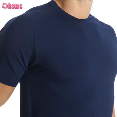 Groothandel US Grootte Fitness Kleding Gym Sport T-shirts voor mannen ademend High Elastic Quick Dry Running Slim Fit T-shirts