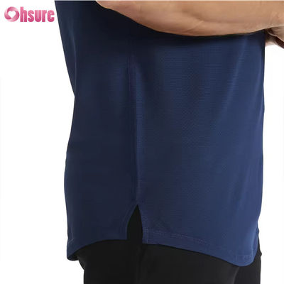 Groothandel US Grootte Fitness Kleding Gym Sport T-shirts voor mannen ademend High Elastic Quick Dry Running Slim Fit T-shirts