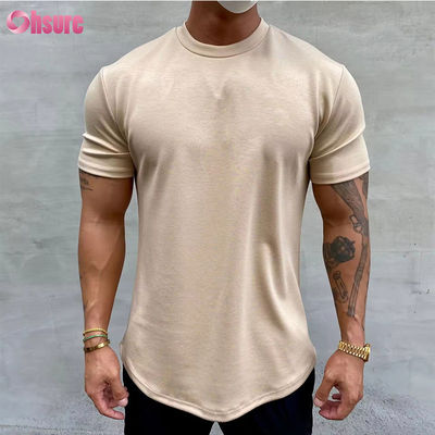 High Elastic Cotton Training Loose Fit Muscle Men's Fitness Sport T-shirt Gym T-shirt Screen Printing Relaxed Fit T-shirt