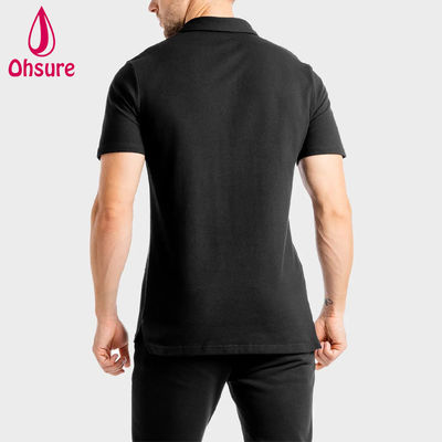 OEM Custom Logo Shirt Zomer Office Gym Spandex / Nylon Mensen Personal Trainer Werkkleding Mannen Polo Shirts Blank Casual XS-2XL